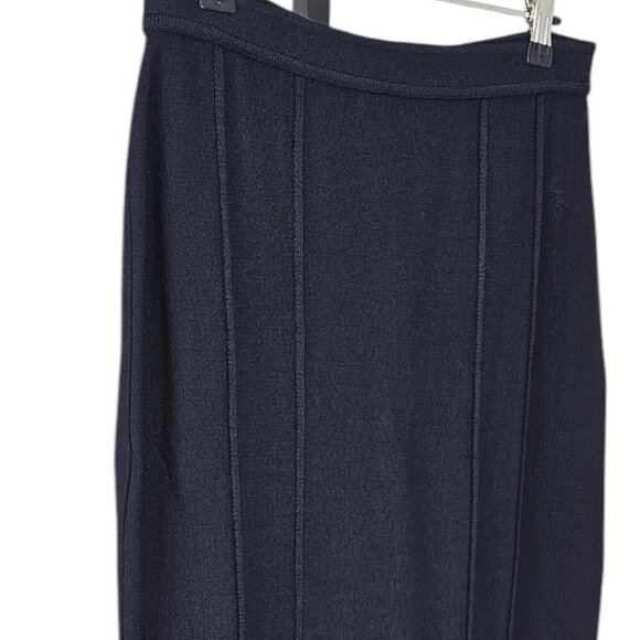 St. John Collection Womens Black Knee Length Pencil Skirt, Santana Knit, Size 4 - Picture 8 of 9